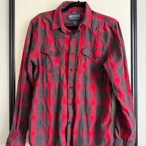 American Rag Red and Black Plaid Shirt
